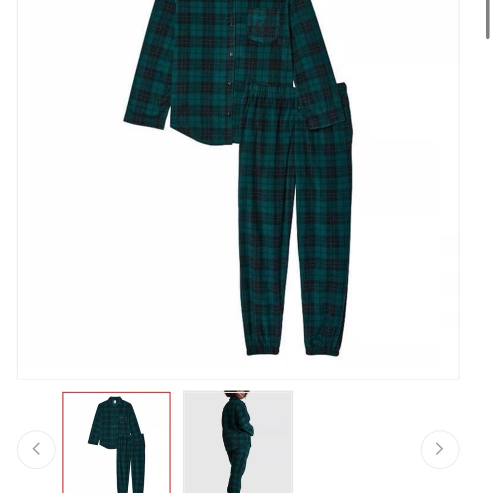 Kids Green Plaid Pajama Set
